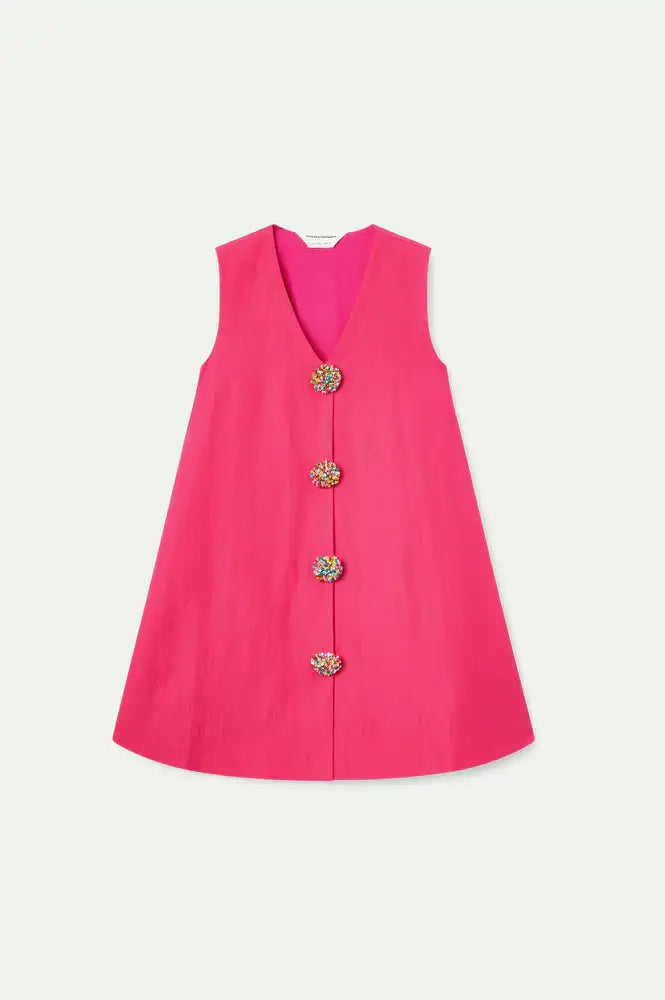 Compania Fantastica Fuchsia Bead Detail Dress - The Mercantile London