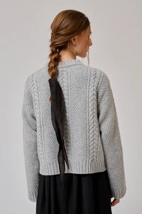 Anne Mi Heather Melange Knit Cardigan