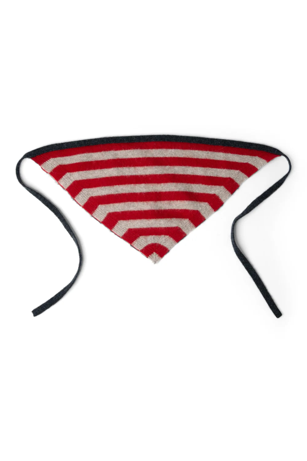 Damson Madder Clara Charcoal Stripe Merino Wool Headscarf