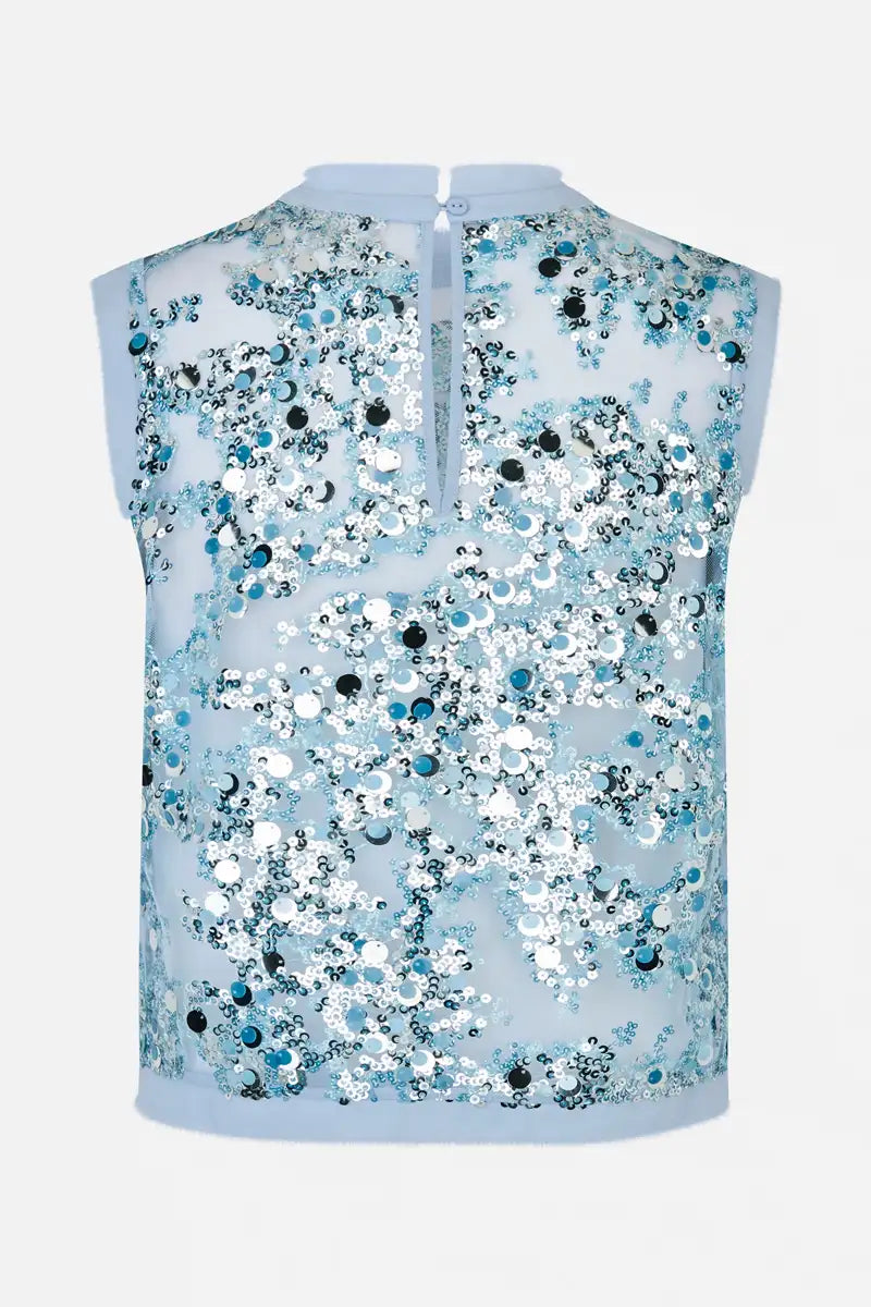 Baum Und Pferdgarten Manira Kentucky Blue Sequin Top - The Mercantile London