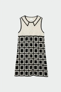 Indi & Cold Black Crochet Mini Dress - The Mercantile London