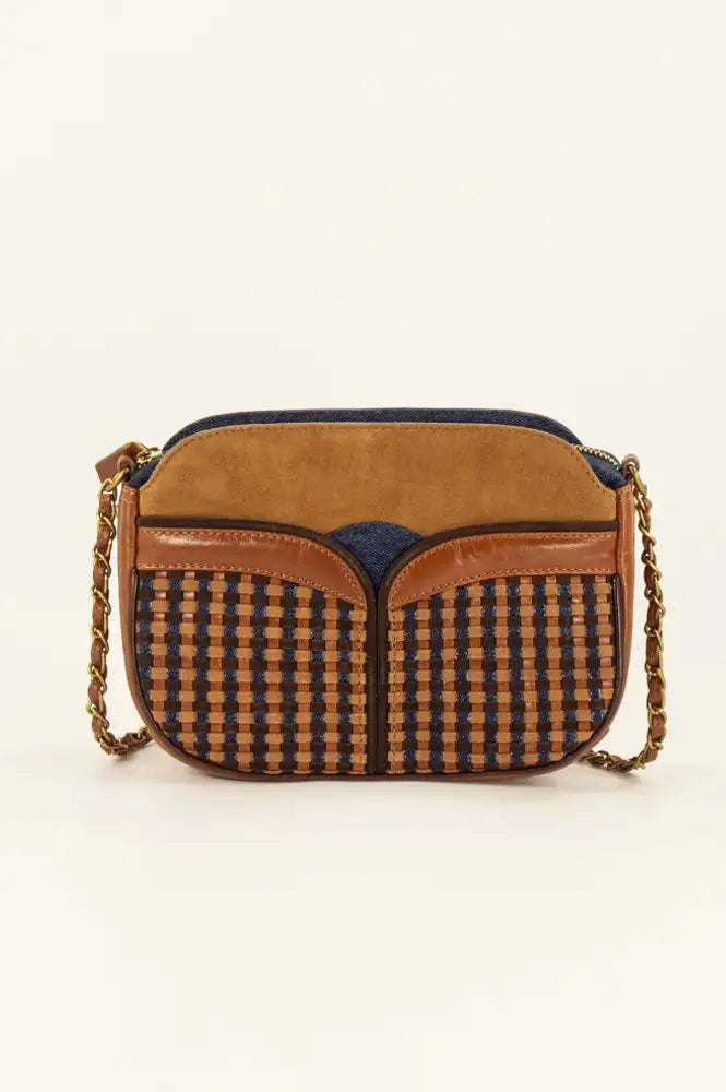 Sessùn Divine Blue Clay Leather Braided Bag