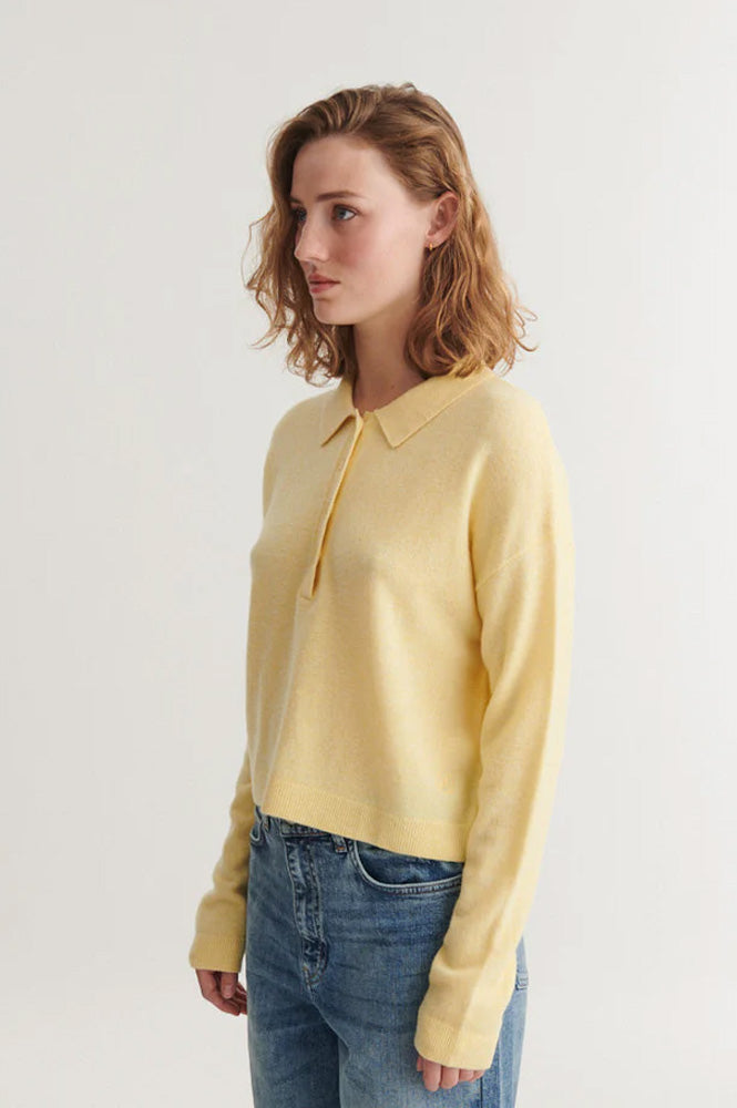 Basic Apparel Selem Sunlight Knitted Polo Sweater - The Mercantile London