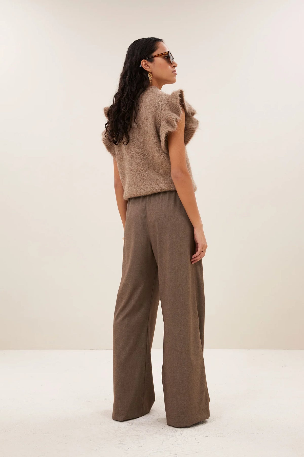 By-Bar Fossy Spencer Biscuit Melee Sleeveless Knit