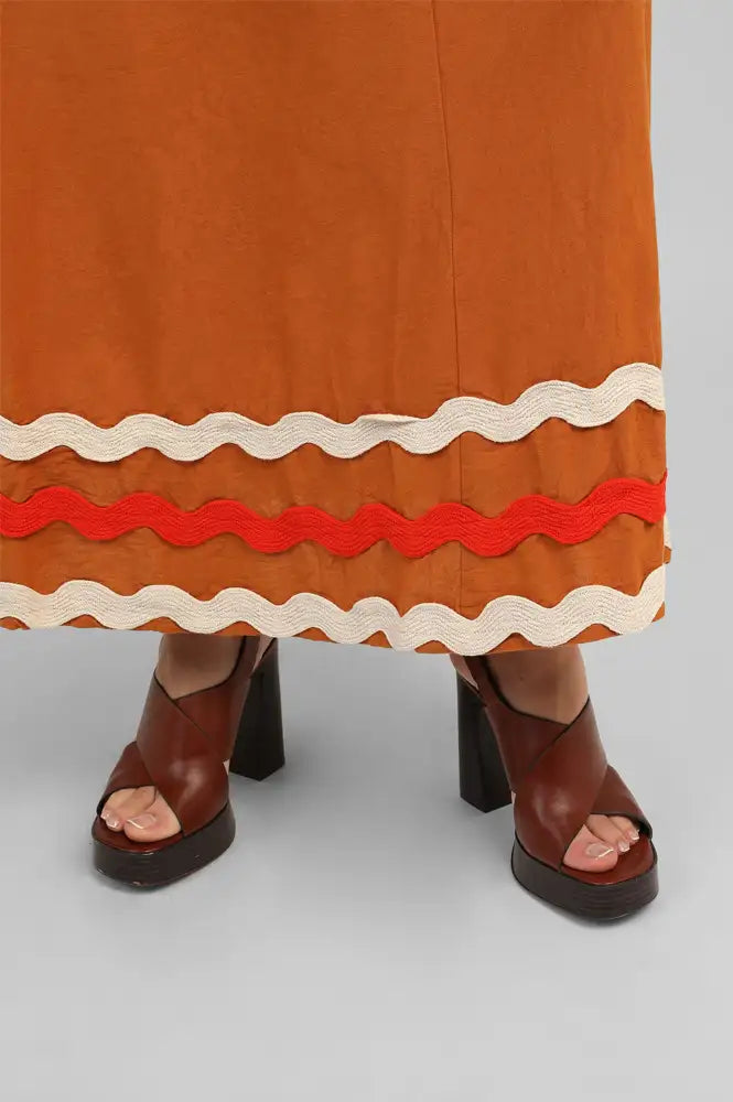 An'ge Roline Gold Ric Rac Skirt