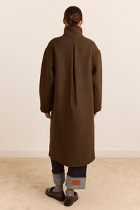 Damson Madder Agnes Chocolate Wool Coat