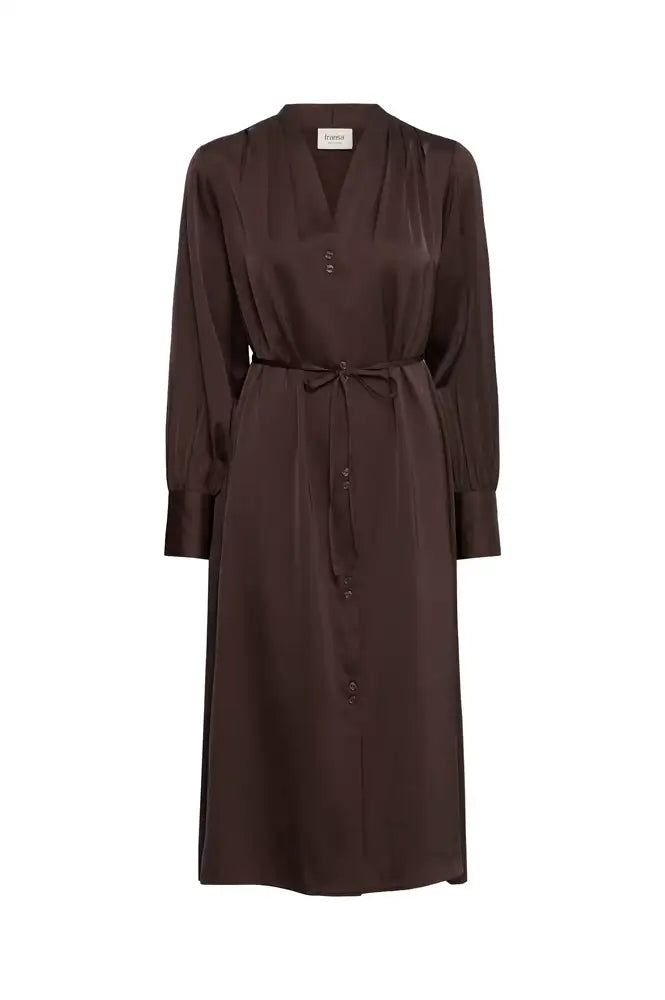 Fransa Junia Molé Brown Shirt Dress