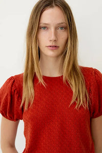 Diarte Liza Tomato Red Knitted Top - The Mercantile London