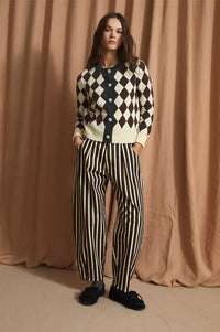 Sophie + Lucie Harlequin Brown Knitted Cardigan