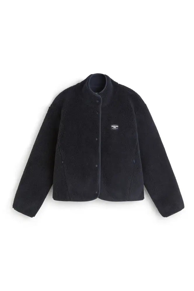 Thinking Mu Kourtney Navy Shearling Jacket - The Mercantile London