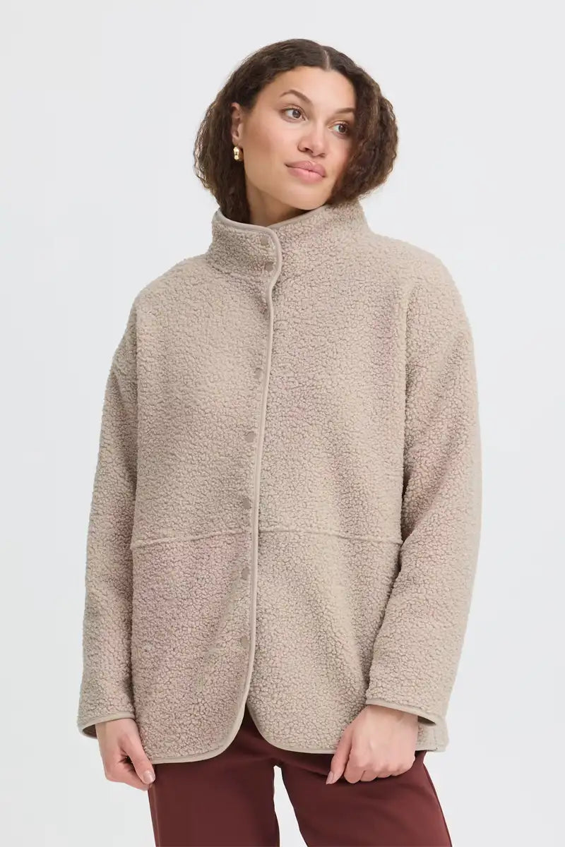Fransa Gwynne String Sherpa Jacket
