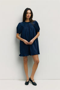 Mod Ref Frankie Navy Babydoll Ruffle Dress