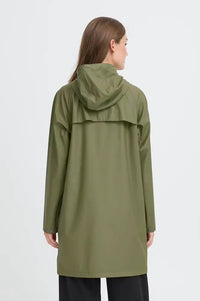 ICHI Tazi Kalamata Green Raincoat