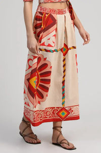 An'ge Ramiro Olia Ecru Skirt - The Mercantile London