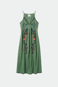 Indi & Cold Emerald Cross Stitch Strap Dress