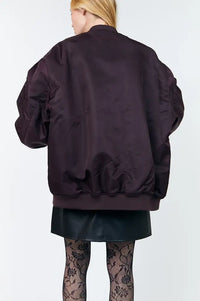Lolly's Laundry Lila Bordeaux Bomber Jacket