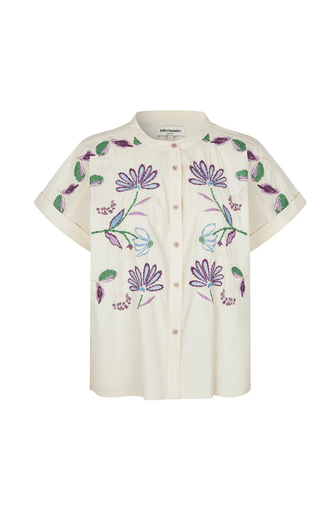 Lolly's Laundry Mya Creme Embroidered Blouse