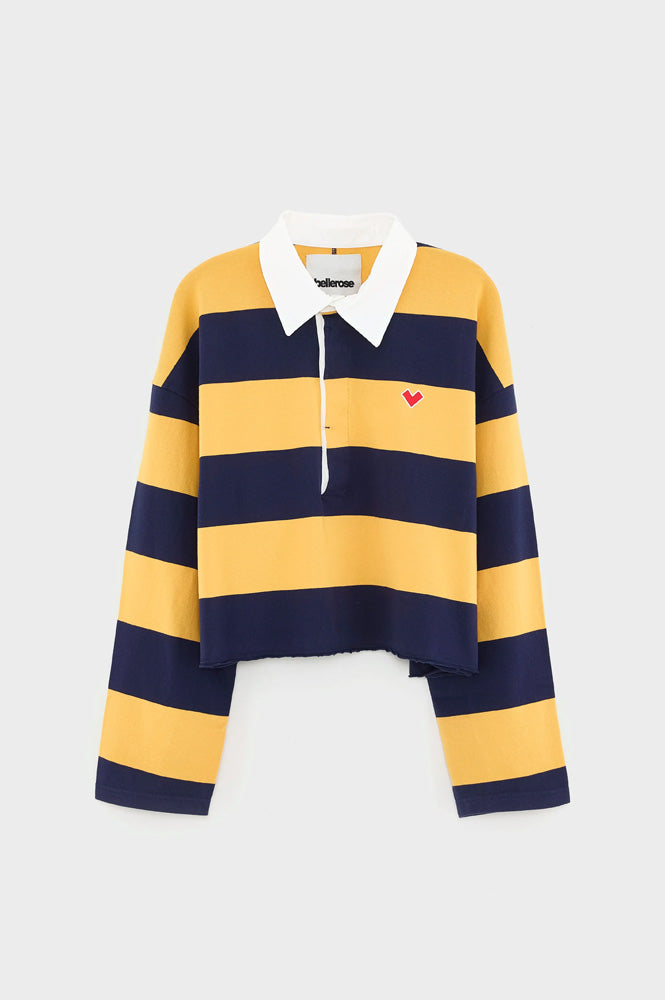 Bellerose Felito Captain And Yellow Stripe Polo Top