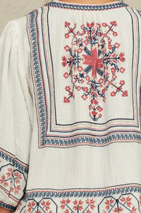 M.A.B.E Calista Ecru Embroidered Jacket