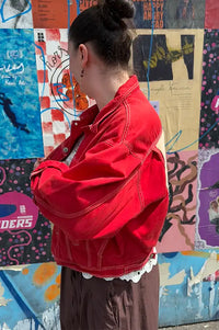 Frankie. Red Floral Bouquet M Jacket
