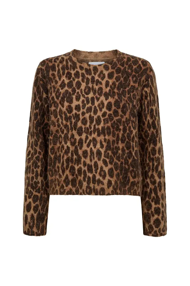 Numph Riette Tigers Eye Leopard Jumper