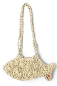 Damson Madder Raffia Fish Bag