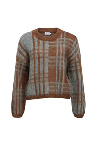 Object Pipsy Brown Carafe Checked Jumper