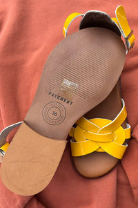 Pavement Aretha Yellow Patent Sandals - The Mercantile London
