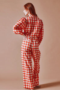 Emile Et Ida Diva Red Check Blouse - The Mercantile London