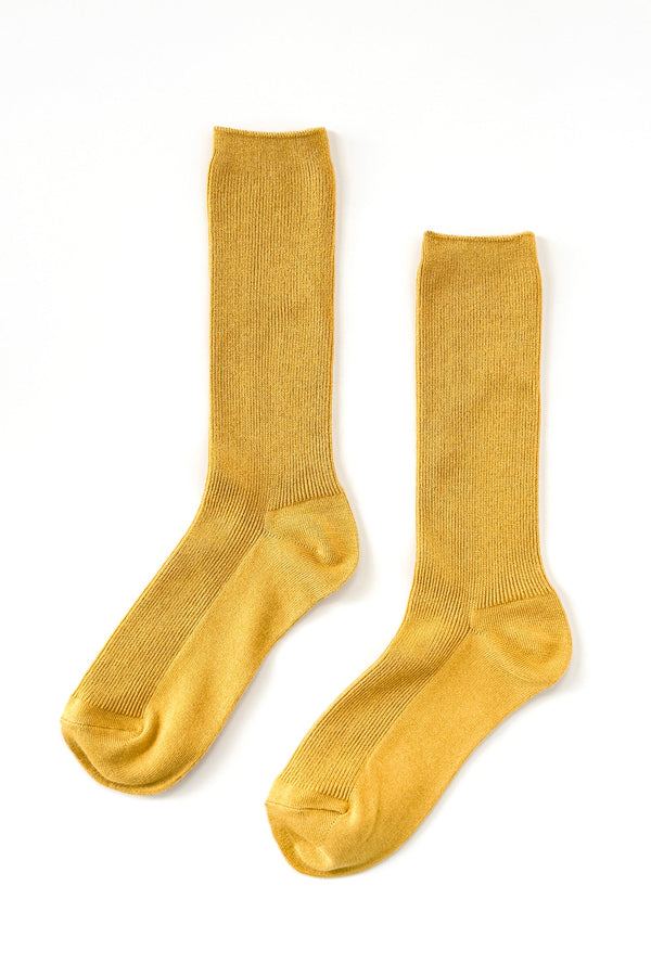 Le Bon Shoppe Bistro Yellow Trouser Socks - The Mercantile London