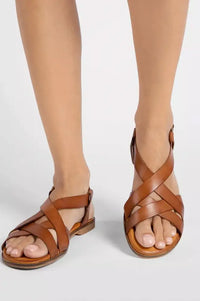 Penelope Chilvers Buttercup Tan Leather Sandals - The Mercantile London