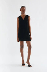 Compania Fantastica Black Velvet Short Dress