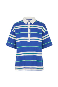 Lolly's Laundry Ulma Blue Stripe Polo T-Shirt