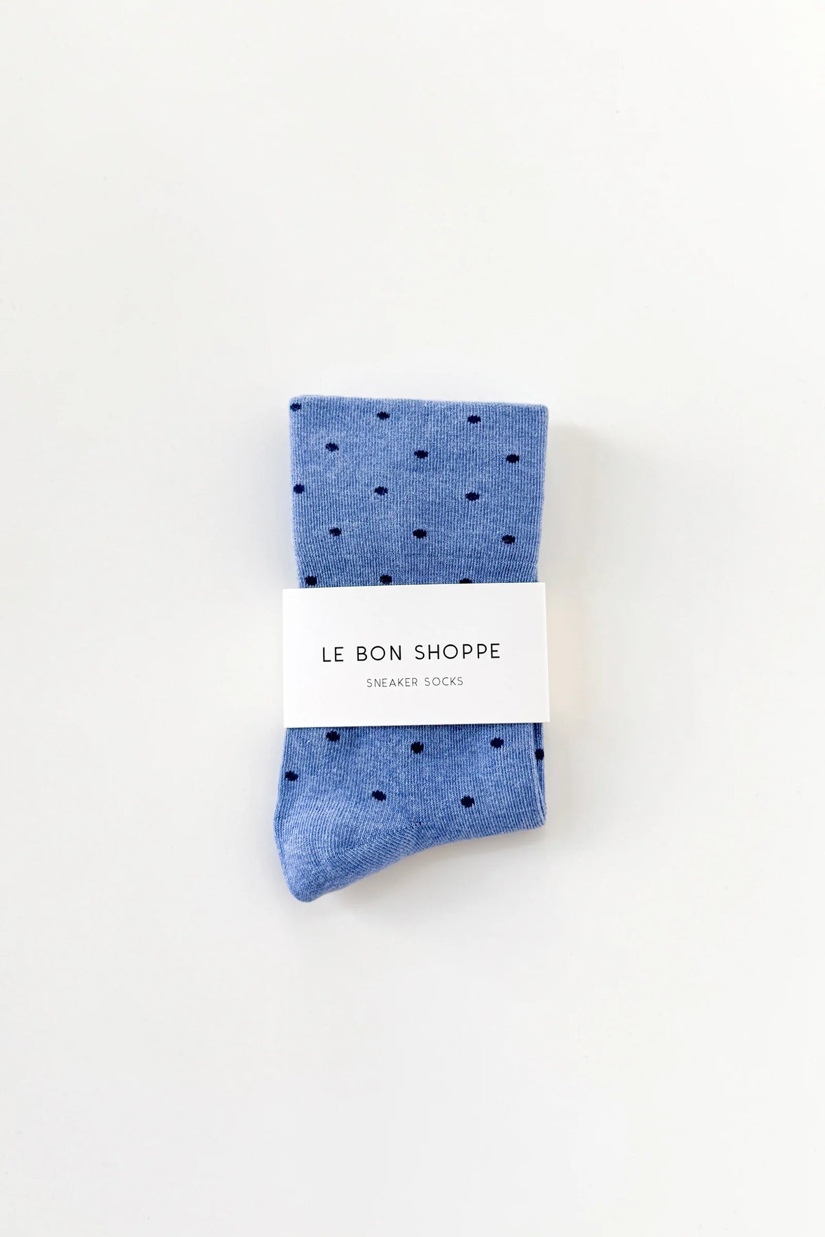Le Bon Shoppe Patterned Blue & Navy Polka Dot Sneaker Socks