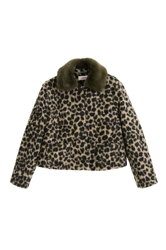 Louche Apple Green Leopard Jacket