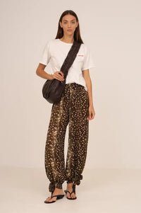 Carmen Says Bambi Noir Printed Balloon Trousers - The Mercantile London