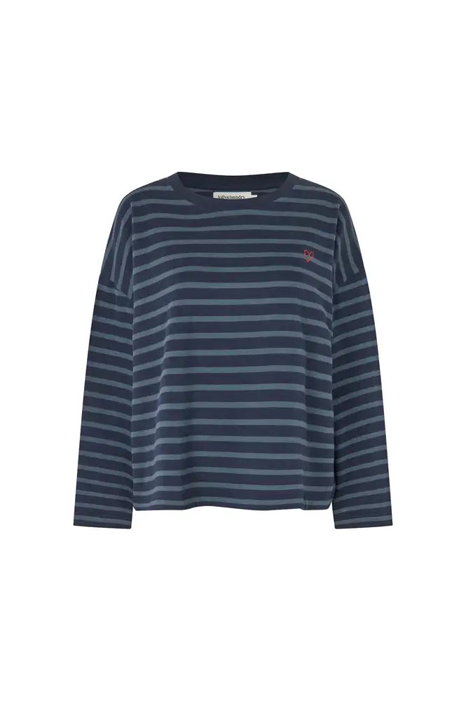 Lolly's Laundry Demi Dark Blue Striped Sweatshirt