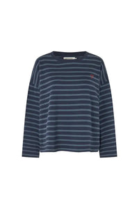 Lolly's Laundry Demi Dark Blue Striped Sweatshirt