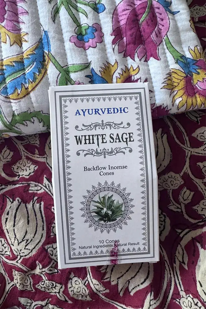 Namaste Ayurvedic Masala Backflow White Sage Incense Cone