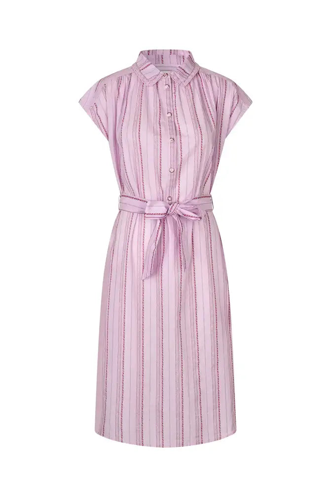 Lolly's Laundry Bey Lilac Stripe Shirt Dress - The Mercantile London