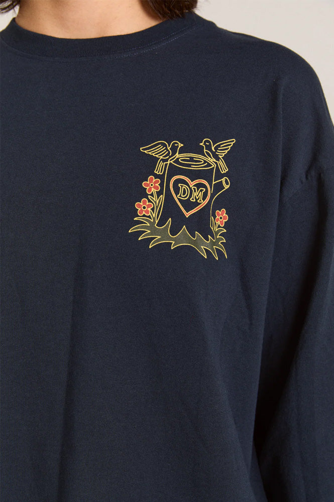 Damson Madder The Rambler Navy Long-Sleeve T-Shirt