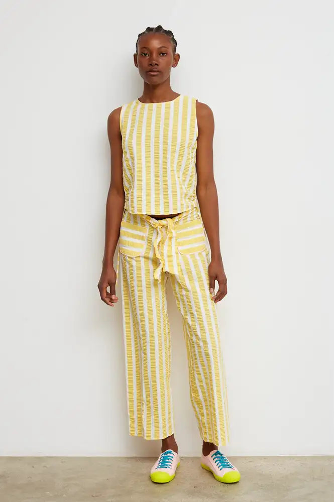 Dr Bloom Lazo Yellow Stripe Trousers - The Mercantile London