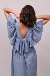 Faune Camelia Cornflower Blue Dress - The Mercantile London