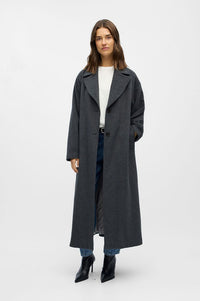 Object Aubrey Grey Longline Coat - The Mercantile London