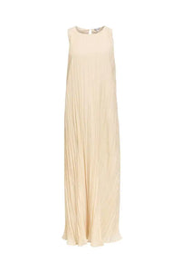 Object Mabel Macadamia Pleated Maxi Dress - The Mercantile London