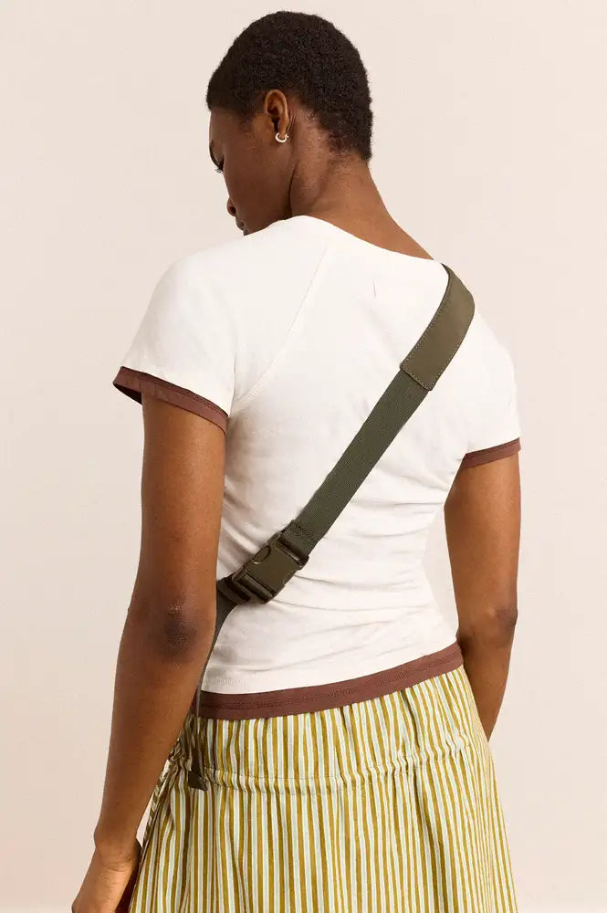 Damson Madder Matilda Dark Green & Magenta Cross Body Bag