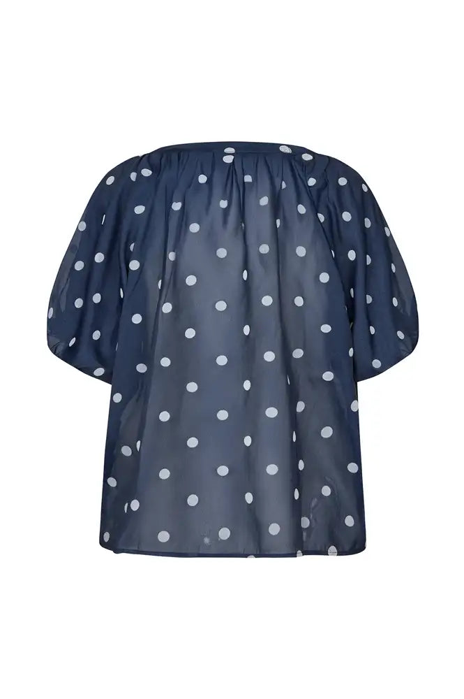 Lolly's Laundry Pine Navy Polka Dot Blouse - The Mercantile London