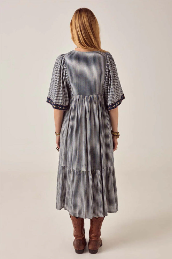 Maison Hotel Augusta Gingham Bloom Dress - The Mercantile London