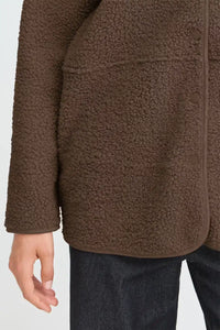 Fransa Gwynne Rain Drum Brown Sherpa Jacket
