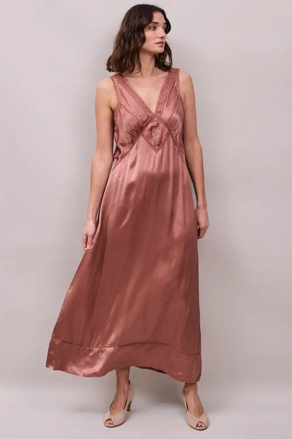 Faune Primrose Sandalwood Slip Dress - The Mercantile London